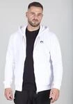 Kapuzensweatjacke ALPHA INDUSTRIES "Basic Zip Hoody SL", Herren, Gr. 3XL, wei&szlig;,