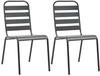 vidaXL Stackable Garden Chair Steel (2 Pieces)