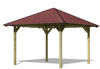 Karibu Pavillon Cordoba 1, (Set), BxT: 357x357 cm, inkl. Dachschindeln und
