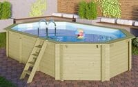 Karibu Achteckpool PALMA Set A BxLxH: 358x569x124 cm (Set, 5-tlg), 38 mm