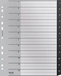 LEITZ Aktenordner Plastikregister Recycle 1-12 A4 Maxi PP 12 Blatt schwarz