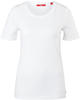 s.Oliver T-Shirt s.Oliver Jerseyshirt mit Rundhalsausschnitt in Whi (1-tlg)...