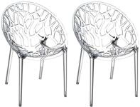 CLP Gartenstuhl Crystal (2er Set, 2 St), Wetterbest&auml;ndiger Stapelstuhl