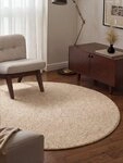 HANSE Home Teppich Wolly 2, rund, H&ouml;he: 12 mm, Flachgewebe, Skandi, Woll-Optik,