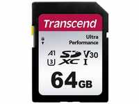 Transcend SDXC-340S-Speicherkarte 64 GB Speicherkarte (stoßsicher, Wasserdicht)
