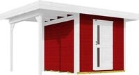 weka Gartenhaus Designhaus 172 A, BxT: 430x375 cm, (Set), mit Anbaudach