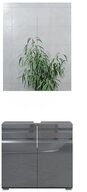 Vicco Badm&ouml;bel-Set Fredd, Anthrazit Hochglanz, 2 Teile, (2-er Set, 2-St., 2er Set)