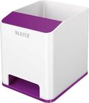 LEITZ Tischaufsatz Stiftek&ouml;cher Wow Duo Colour Sound wei&szlig;/violett