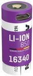 ANSMANN AG Li-Ion Akku16340 Lithium Accu wiederaufladbar CR123A USB-C Eingang...