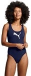 PUMA Badeanzug PUMA SWIM WOMEN SWIMSUIT mit Logoprint vorn
