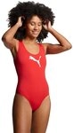 PUMA Badeanzug PUMA SWIM WOMEN SWIMSUIT mit Logoprint vorn