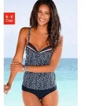 LASCANA B&uuml;gel-Tankini-Top Minimal, in bauchbedeckender Form blau 38