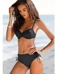 LASCANA Bikini-Hose Italy mit h&ouml;herer Seitennaht schwarz 38