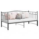 vidaXL Bettgestell vidaXL Ausziehsofa Bettgestell Schwarz Metall 90x200 cm