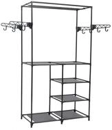 vidaXL Kleiderst&auml;nder Kleiderst&auml;nder Stahl und Vliesstoff 87x44x158 cm Schwarz