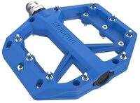 Shimano Plattformpedale SHIMANO Pedal PD-GR400 Blau Flat Pedal - Flat-Pedal f&uuml;r