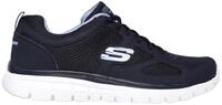 Sneaker SKECHERS "BURNS-AGOURA", Herren, Gr. 45, navy, Leder, Textil, kontrastfarbene