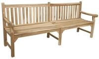 Garden Pleasure Gartenbank XXL Gartenbank MADURA 220 cm aus Teak mit Armlehne