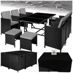 tectake Sitzgruppe Rattan-Gartenlounge f&uuml;r 6 bis 10 Personen, Inkl....