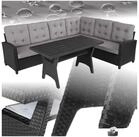 tectake Loungeset Rattan Sitzgruppe inkl. Tisch mit Schraubf&uuml;&szlig;en, f&uuml;r 6...