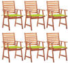 vidaXL Garden Dining Chair 6-Pc lime