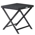 Casaria Gartenstuhl Rom (1 St), Polyrattan 75kg Belastbarkeit 44x40x44cm Klappbar