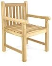 VCM Gartenstuhl Balkonstuhl Teak H. 91 x B. 60 x T. 62 cm (1 St)