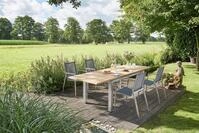 Natur24 Gartentisch Levanto Ausziehtisch 170/270 x 100 x 77 cm Teak Edelstahl