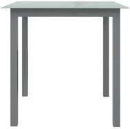 vidaXL Gartentisch, Outdoor Tisch Hellgrau 80x80x74 cm Aluminium und Glas