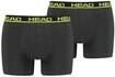 Boxershorts HEAD "Boxershort Basic Boxer 2P 2er Pack", Herren, Gr. L, grau