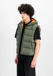 Wendejacke ALPHA INDUSTRIES "Hooded Puffer FD Slim Vest", Herren, Gr. M, gr&uuml;n (sage,