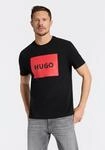 T-Shirt HUGO "Dulive", Herren, Gr. S, schwarz (schwarz001), Single Jersey,