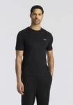 T-Shirt HUGO "Dero", Herren, Gr. L, schwarz (schwarz001), Single Jersey,