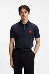 Poloshirt HUGO "Dereso", Herren, Gr. L, schwarz (dunkelblau405), Jersey,