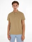 Poloshirt TOMMY HILFIGER "1985 SLIM POLO", Herren, Gr. M, beige (woodridge), Piqu&eacute;,