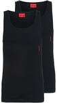 Tanktop HUGO UNDERWEAR "Twin Pack", Herren, Gr. M (46), schwarz (schwarz 001),...