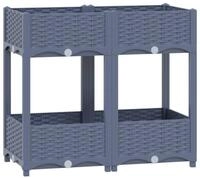 vidaXL Hochbeet, Kr&auml;uterhochbeet 80x40x71 cm Polypropylen
