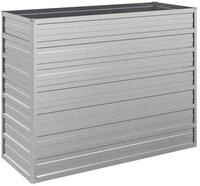 vidaXL Hochbeet Garten-Hochbeet 100x40x77 cm Verzinkter Stahl Silber (1 St)
