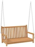 vidaXL Hollywoodschaukel, Gartenschaukel Massivholz Teak 114x60x64 cm