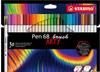 STABILO Pinselstift STABILO Pen 68 brush ARTY Premium-Filzstift - 30er...