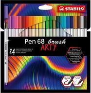 STABILO Filzstift Pen 68 Brush ARTY Filzstifte, 24 Stk.