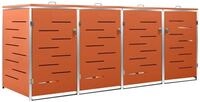vidaXL M&uuml;lltonnenbox, M&uuml;lltonnenverkleidung f&uuml;r 4 Tonnen 276,5x77,5x112,5 cm