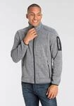 Strickfleecejacke CMP "MAN JACKET", Herren, Gr. 58, grau (dunkelgrau), Strick,