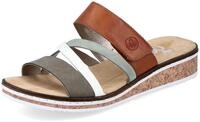 Pantolette RIEKER, Damen, Gr. 40, gr&uuml;n (cognac, mint, sanftes wei&szlig;, olivgr&uuml;n),
