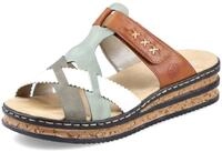 Rieker Pantolette, Keilabsatz, Sommerschuh, Schlappen mit praktischem...