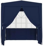 vidaXL Partyzelt, Profi-Pavillon mit Seitenw&auml;nden 2,5x2,5 m Blau 90 g/m&sup2;