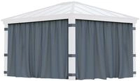 Palram - Canopia Pavillonseitenteil Dallas, 409x212 cm, Vorhangset Dallas 212 x...