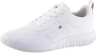 Sneaker TOMMY HILFIGER "CORPORATE KNIT RIB RUNNER", Herren, Gr. 41, wei&szlig;, Textil,