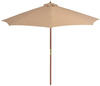 vidaXL Balkonsichtschutz Sonnenschirm mit Holz-Mast 300 cm Taupe
