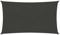 vidaXL Sonnensegel 2 x 5 m Sonnensegel 160 g m&sup2; Anthrazit 2x5 m HDPE Beschattung